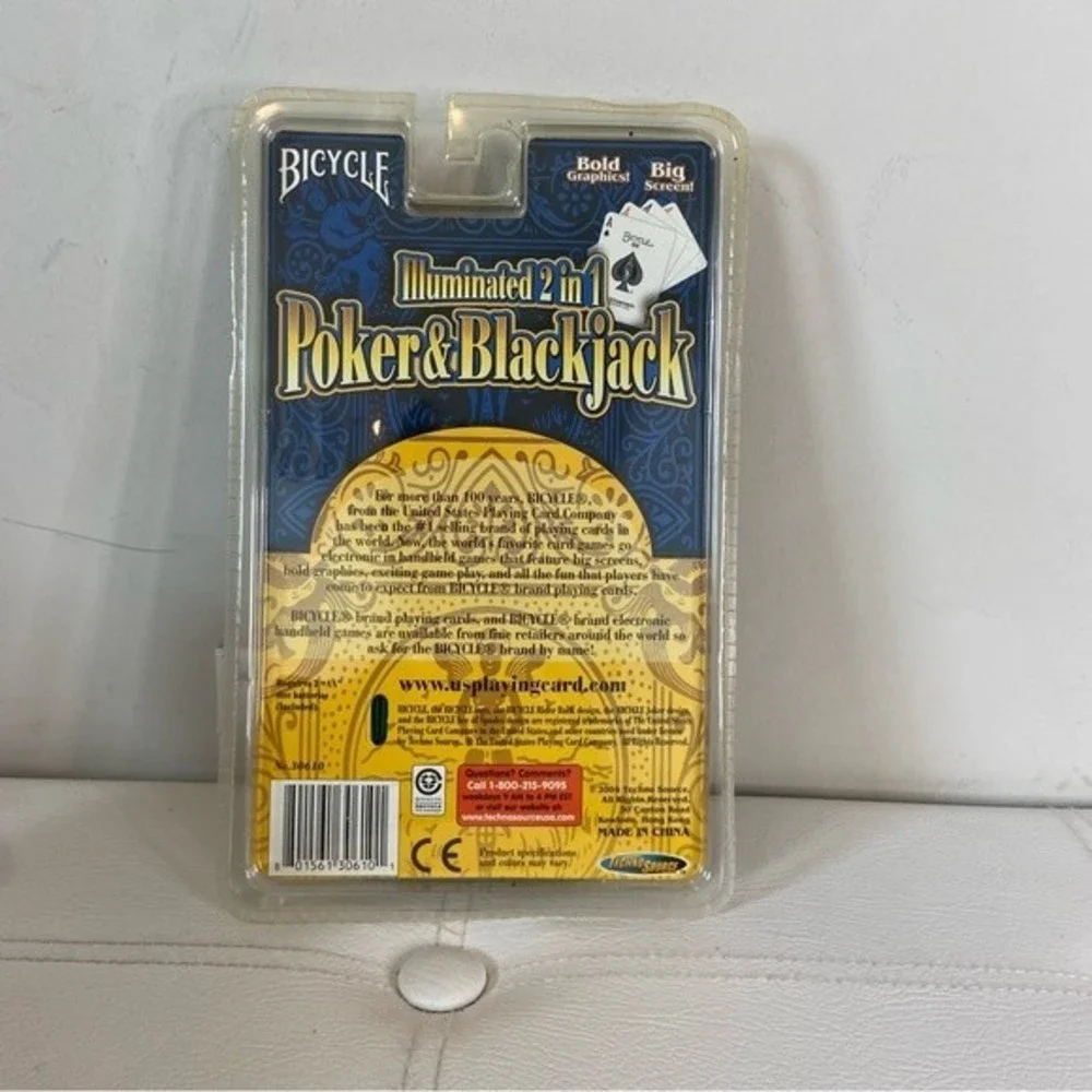 Bicycle Hand Held Illuminated 2 in 1 Poker and Blackjack Game
